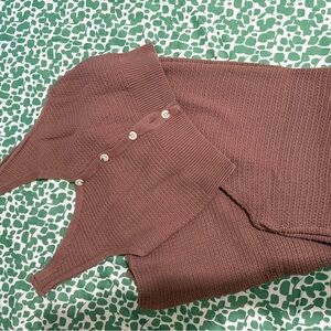 Sincerely Jules Brown Knit Jumpsuit